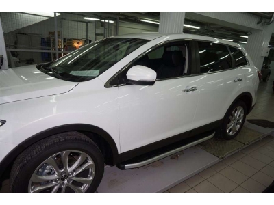 Пороги алюминиевые Alyans для Mazda CX-9 2012-2016