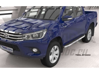 Пороги алюминиевые Alyans для Toyota Hilux 2015-2021