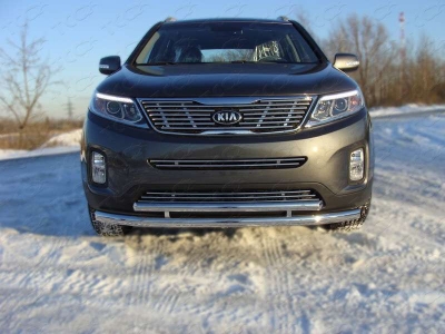 Накладка решётки радиатора средняя 12 мм ТСС для Kia Sorento 2012-2020
