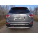 Защита заднего бампера овальная 75х42 мм ТСС для Nissan Pathfinder 2014-2021