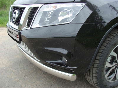 Накладка решётки радиатора 12 мм ТСС для Nissan Terrano 2014-2021
