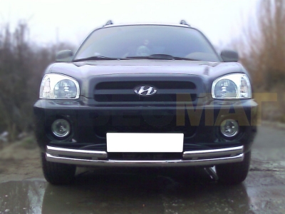 Защита переднего бампера 60 мм для Hyundai Santa Fe Classic 2000-2012