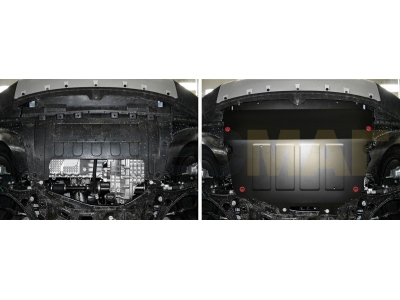 Защита картера и КПП Автоброня, сталь 2 мм для Chery Tiggo 4 2018-2021