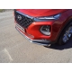 Защита переднего бампера 60 мм для Hyundai Santa Fe 2018-2020