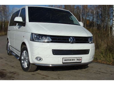 Накладка решётки радиатора 12 мм ТСС для Volkswagen Multivan/Caravelle 2009-2015