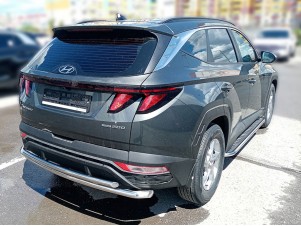 Защита заднего бампера двойная d-60+43 для Hyundai Tucson 2020 – н.в. HNT21_3.1