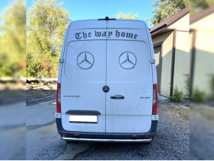 Защита заднего бампера одинарная d-60 для Mercedes Sprinter кузов 907 2021 – н.в. MS21_3