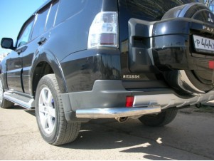 Защита задняя уголки 60 мм для Mitsubishi Pajero 4 № MP 2.1