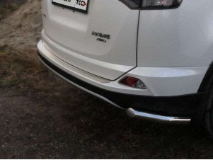 Накладка на задний бампер шлифованный лист  для Toyota RAV4 № TOYRAV15-07
